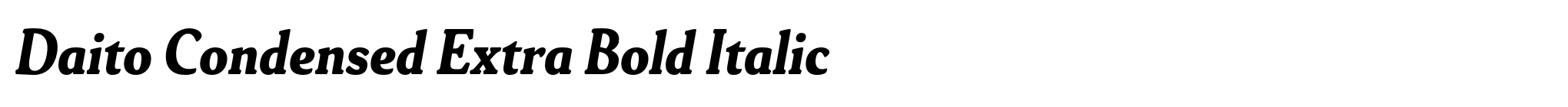 Daito Condensed Extra Bold Italic image